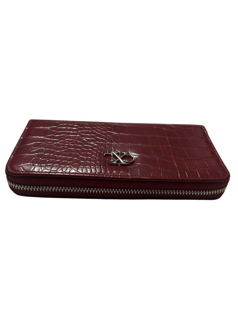 CXL by Christian Lacroix Kara Croco Zip Around Wristlet Wallet
